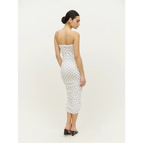 Reformation Shea Knit Tube Midi Dress Strapless Women’s Size Small - Picture 3 of 12